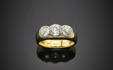 Old mine diamond yellow gold ring in all ct. 2 circa, g