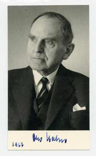 Otto Hahn, "Father of Nuclear Chemistry," Signed Photo