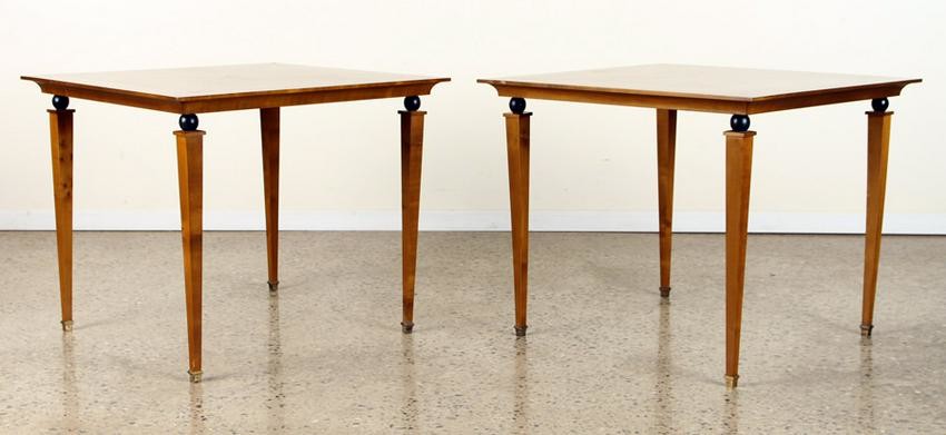 PR FRENCH FRUITWOOD END TABLES MANNER ANDRE ARBUS