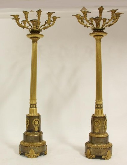 Pair of Early 19thC French Empire Napoleon I Torchieres