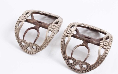Pair of Georgian silver shoes buckles