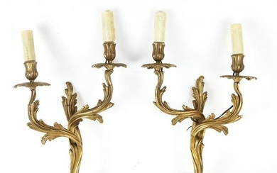 Pair of Louis XV-Style Bronze Sconces