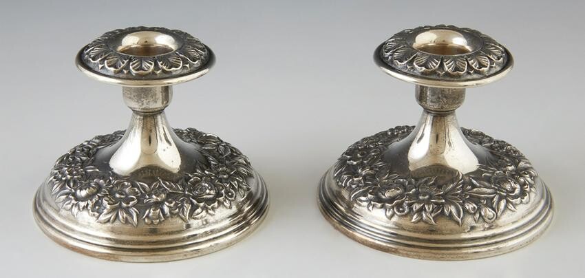 Pair of S. Kirk and Son Weighted Sterling Low