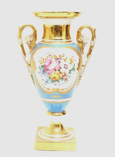 Paris Porcelain Gilt & Hand-Painted Mantel Urn