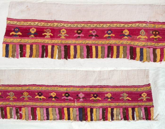 Part of Garment with Decorative Border, Central Coast, Peru, Late Intermediate Period, 1100-1470 CE