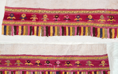 Part of Garment with Decorative Border, Central Coast, Peru, Late Intermediate Period, 1100-1470 CE