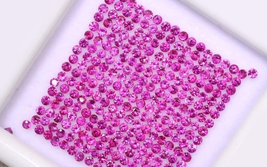 Pink Sapphire 1.25 MM Round Diamond Cut 500 Pieces