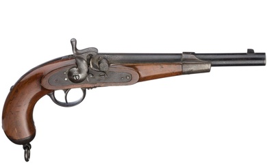 Pistolet de cavalerie autrichien M 1862. Canon rayé de calibre 13,9 mm avec âme rugueuse...