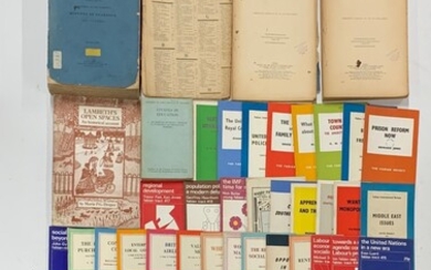 Political interest: A large collection of the Fabian society pamphlets etc.