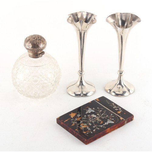 Property of a deceased estate - a pair of Edwardian silver p...