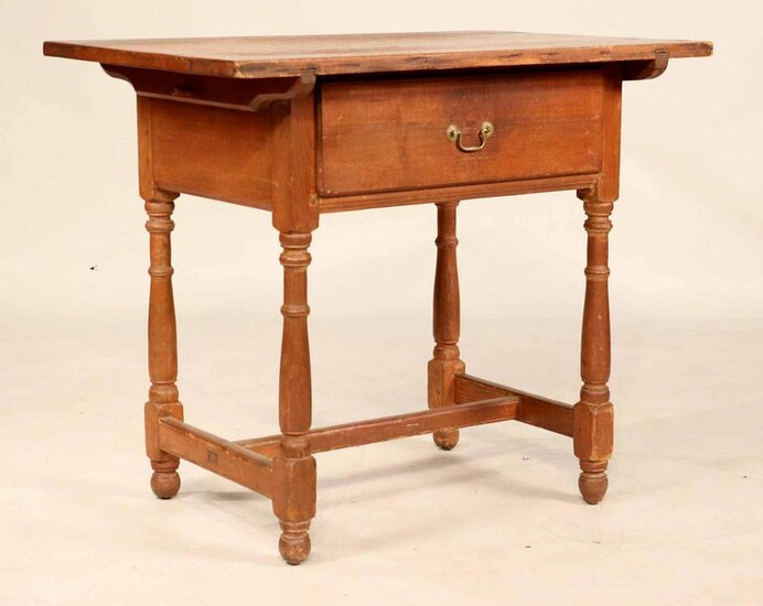 Queen Anne Red-Stained Pine & Gumwood Tavern Table