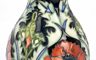 RACHEL BISHOP FOR MOORCROFT; a baluster shaped vase decorated in...