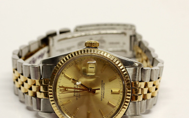 ROLEX OYSTER PERPETUAL DATEJUST WRISTWATCH.