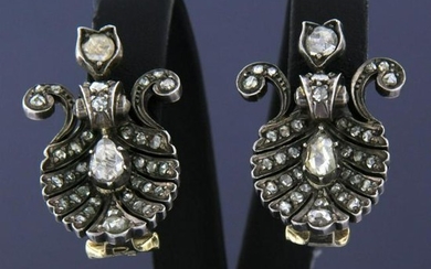 Refurbished early 20th century Dutch diamond earrings