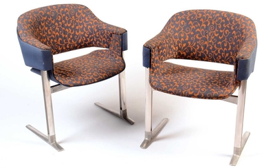Robert Heritage for Race Furniture: a pair QE2 Restaurant chairs.