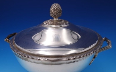 Rubans by Christofle Silverplate Vegetable Dish Covered 6" x 10 1/2"