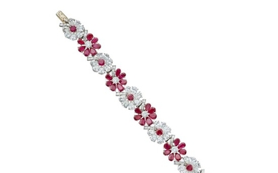 Ruby and Diamond Bracelet, France, Tiffany & Co.