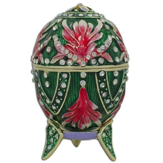 Russian Art Deco Style Amaryllis Flower Trinket Jewel