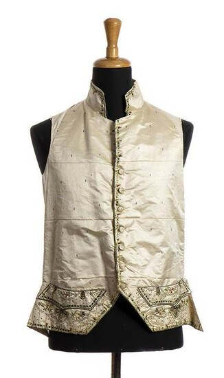 SILK AND LINEN VEST Late 18th Century