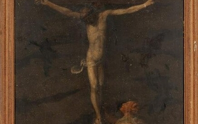 Scuola toscana sec.XVI "Adorazione di Cristo"