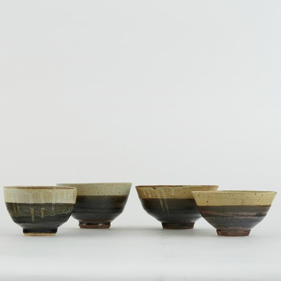 Set 4 Warren MacKenzie Studio Pottery Bowls Marke