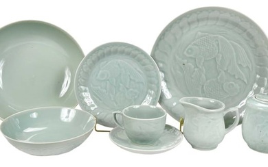 Set of Chinese Celadon Dinnerware