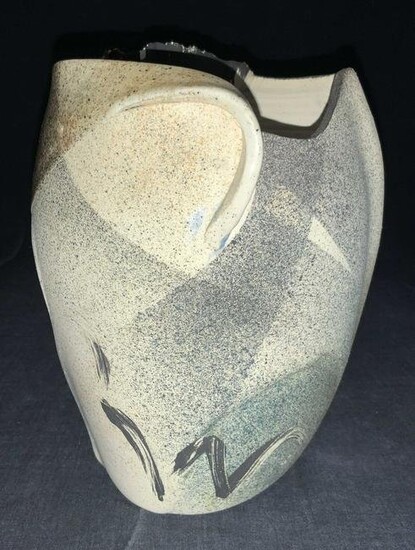 Signed Abstract Ceramic Vessel