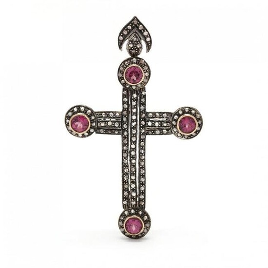 Silver, Gold, and Gem-Set Cross