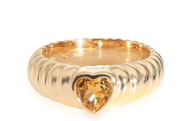 Tiffany & Co. Vintage Heart Shaped Citrine Ring in 18K Yellow Gold