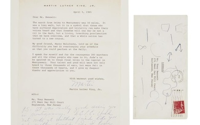 Tony Bennett | Martin Luther King, Jr. Typed Letter Signed On Selma March