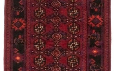 Tribal Design Hand-Knotted 4X11 Wool Runner Rug Oriental Hallway Kitchen Carpet