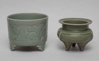 Two Chinese Longquan Porcelain Censer