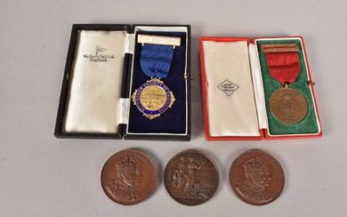 Two King Edward VII and Queen Alexandra Commemoration medals