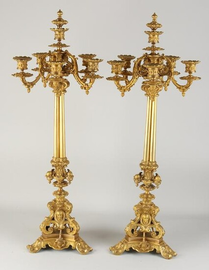 Two large Charles Dix candlesticks