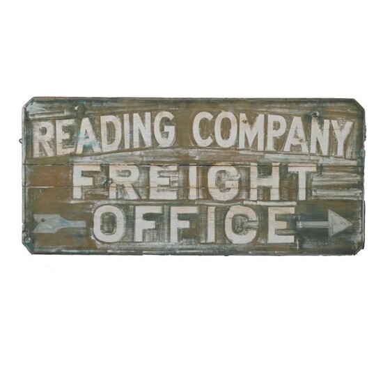 Vintage Signage, Reading Company Freight Office Painted