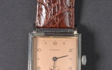 Vintage men's watch by Longines in steel. Mechanical...