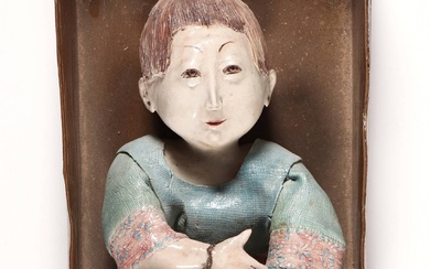 Vlijmen, Lies van (b.1935). (Doll in a box). Sculpture, 2...
