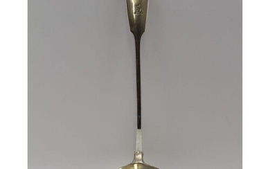 WILLIAM CHAWNER A George IV silver fiddle & shell Soup Ladle...