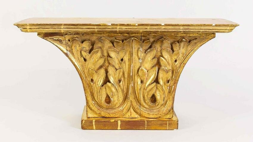 Wall console/capitol, 19th cen