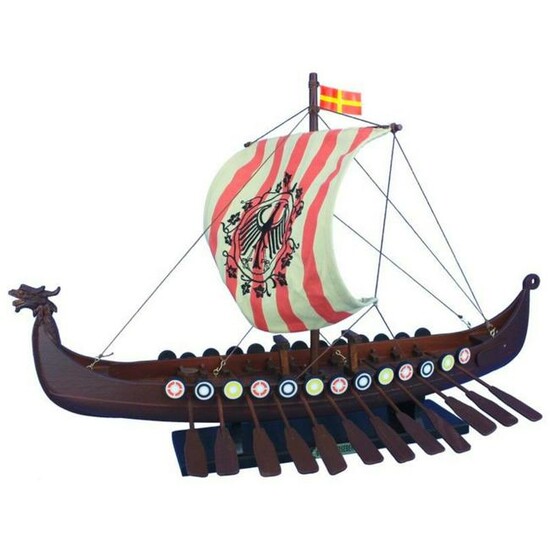Wooden Viking Drakkar Ship Model
