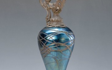 decorative vessel, Pallme-King, around 1900, purple glass...