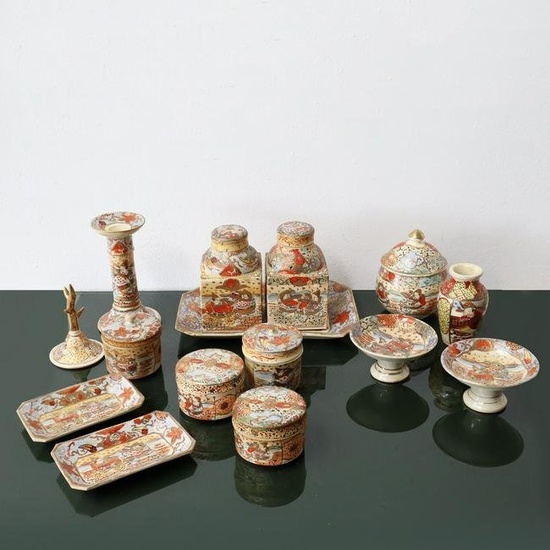 è–©æ‘©ç„¼ Royal Satsuma - Japanese porcelain ceremonial set, Late 19th century