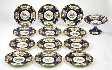 (13 pcs) Pirkenhammer porcelain dinnerware, 19th c.