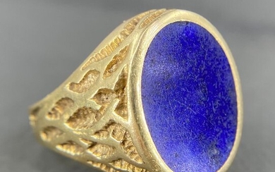14 kt. Gold - Ring Lapis lazuli