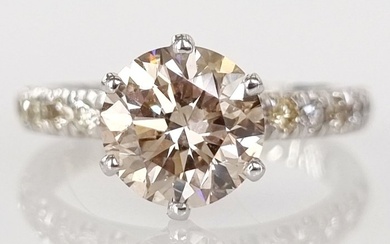14 kt. White gold - Ring - 2.40 ct Diamond