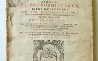 1612 DEIPNOSOPHISTAE GREEK LATIN antique FOLIO Banquet