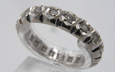 18 kt. White gold - Ring - 0.20 ct Diamonds