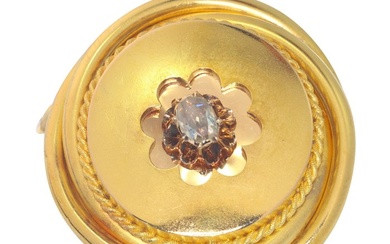 18 kt. Yellow gold - Brooch Diamond - Vintage antique anno 1870