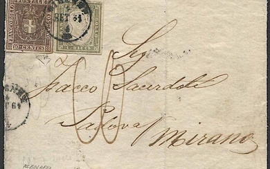 1861, Toscana, lettera da Firenze per Mirano del 4 settembre 1861