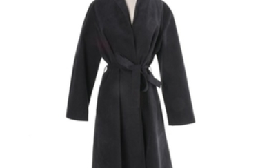 Women's Black Ultrasuede Wrap Coat